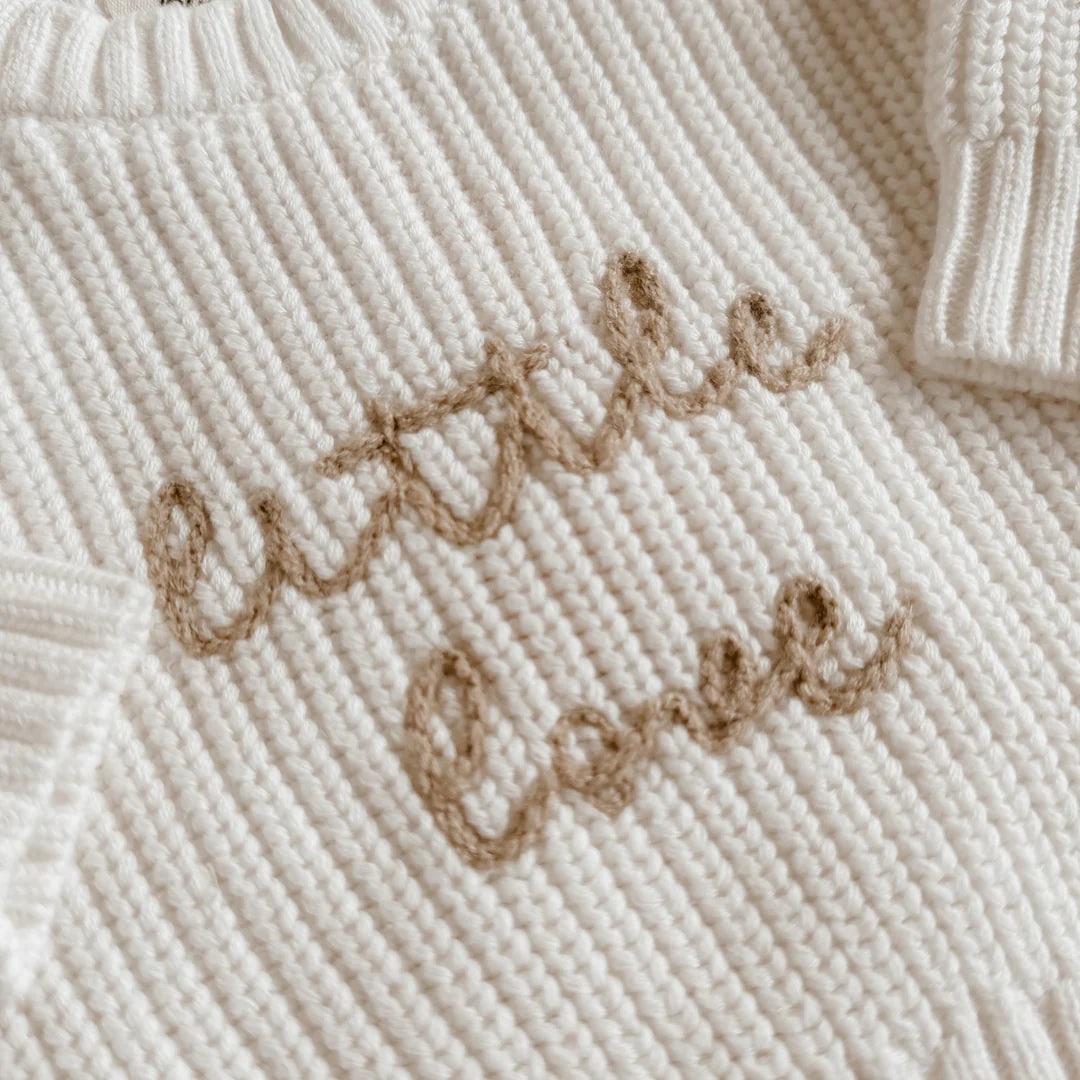 Blossom & Pear 'Little Love' Mini Knit Sweater Milk