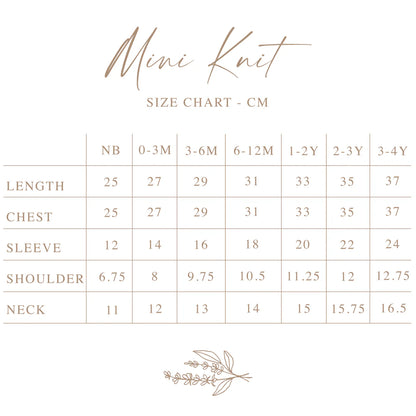 Blossom & Pear 'Little Love' Mini Knit Sweater Milk