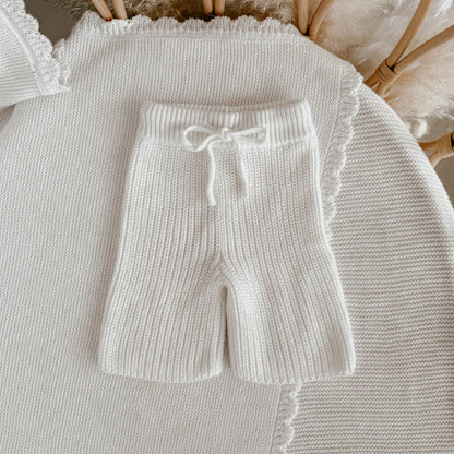 Blossom & Pear Crop Knit Pants Milk