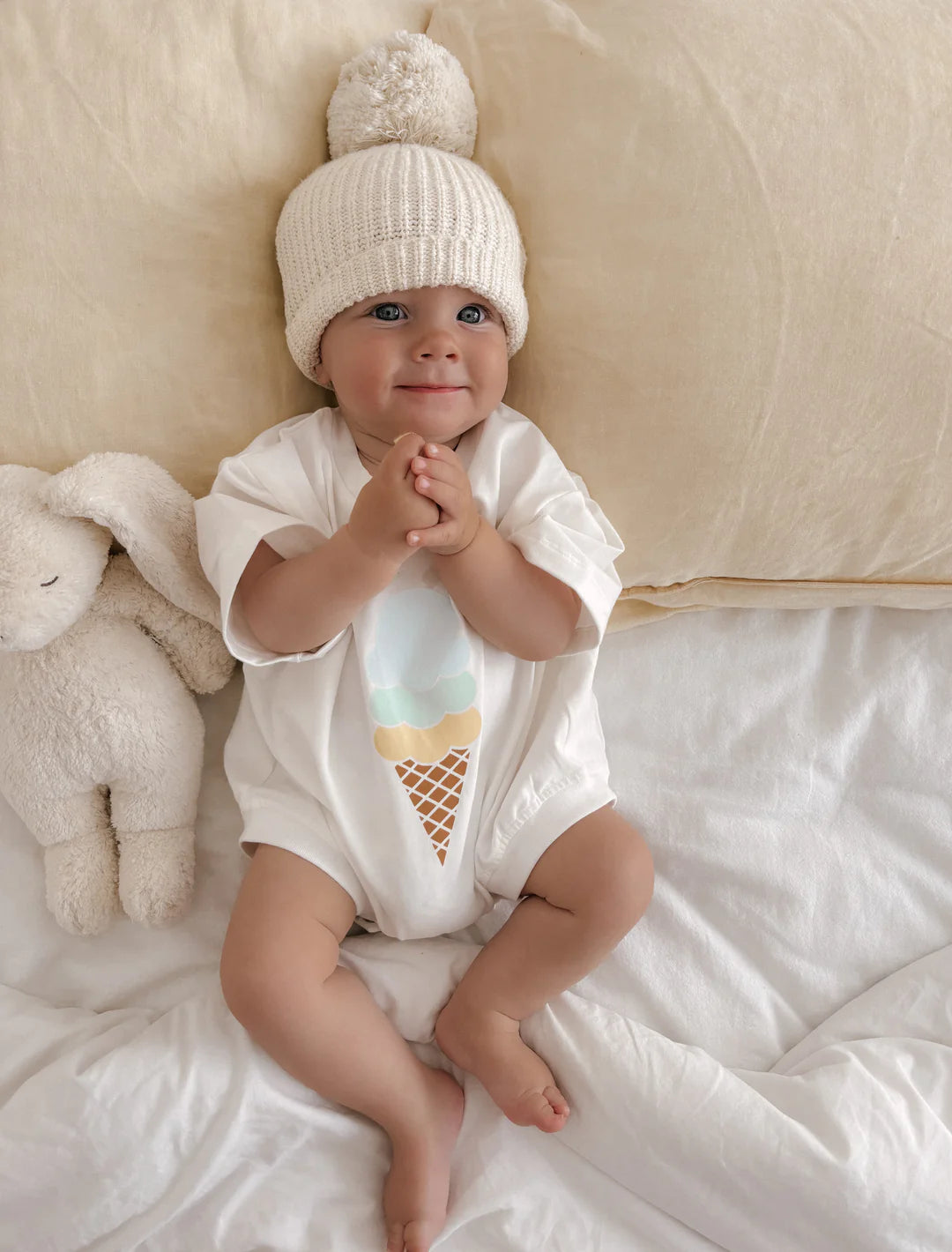 Blossom & Pear Blue Scoop Ice Cream Slouch Romper