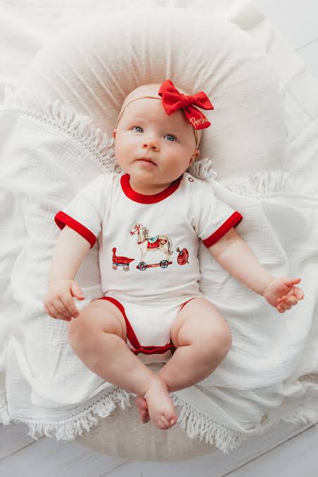 Child of Mine Red Vintage Toys Bodysuit