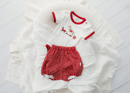 Child of Mine Red Vintage Toys Bodysuit