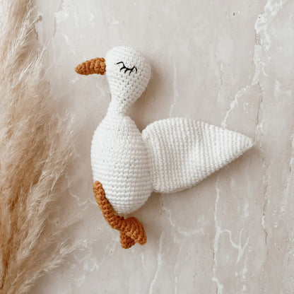 Blossom & Pear Goose Crochet Rattle