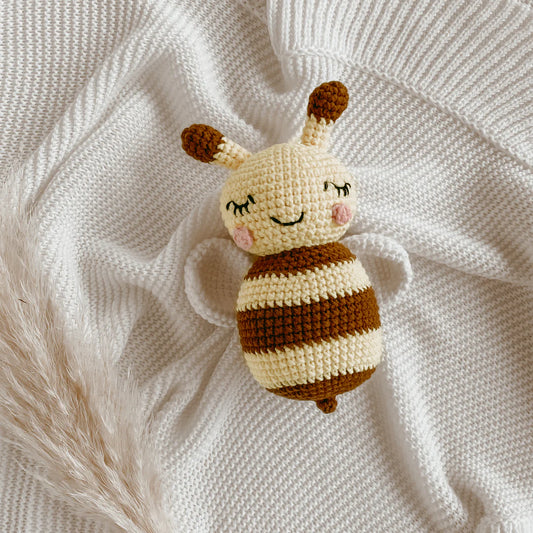 Blossom & Pear Honey Bee Crochet Rattle