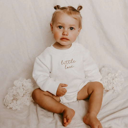 Blossom & Pear Milk 'Little Love' Long Sleeve Bubble Romper