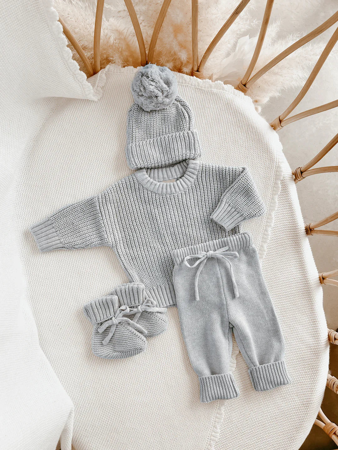 Blossom & Pear Mini Knit Sweater Powder Blue