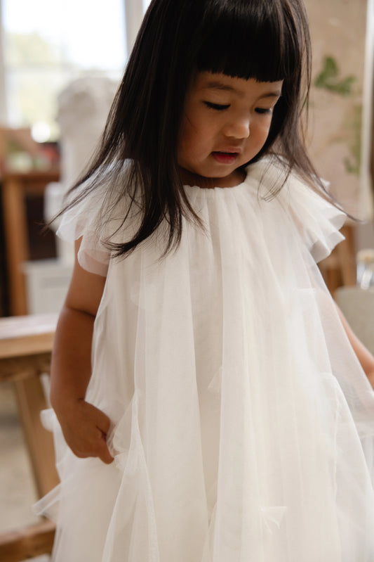 Jamie Kay Rhea Tulle Dress Parchment