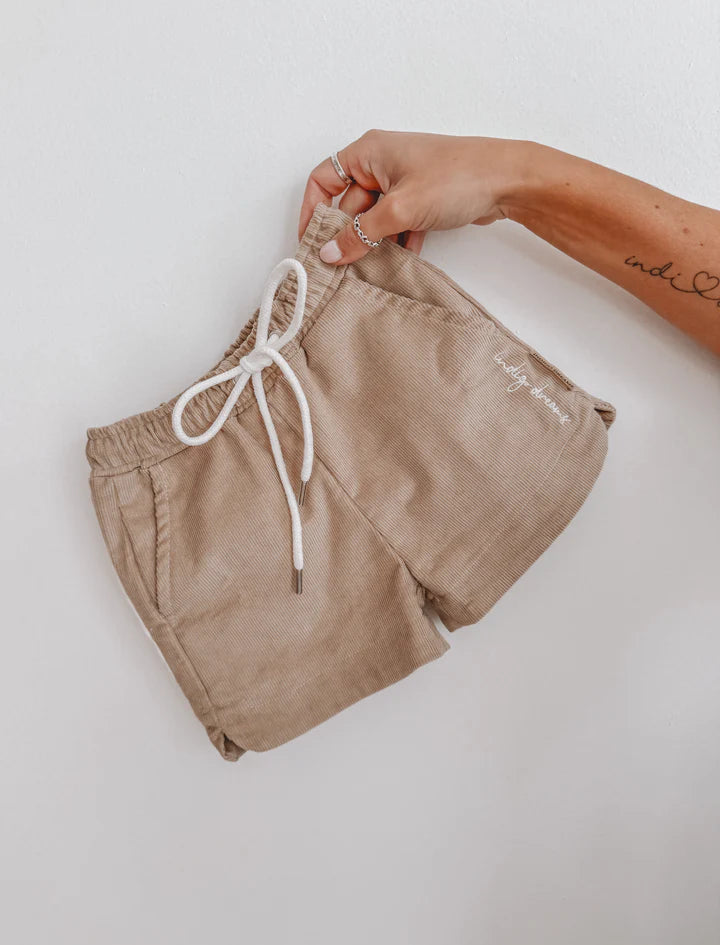 Indigo Dreams Oat Cord Shorts