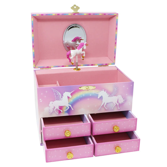 Pink Poppy Unicorn Dreamer Musical Jewellery Box Medium