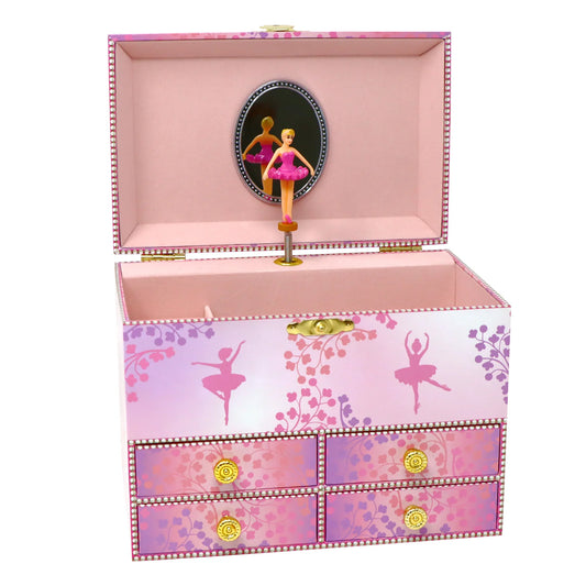 Pink Poppy Ballerina Boutique Musical Jewellery Box Medium
