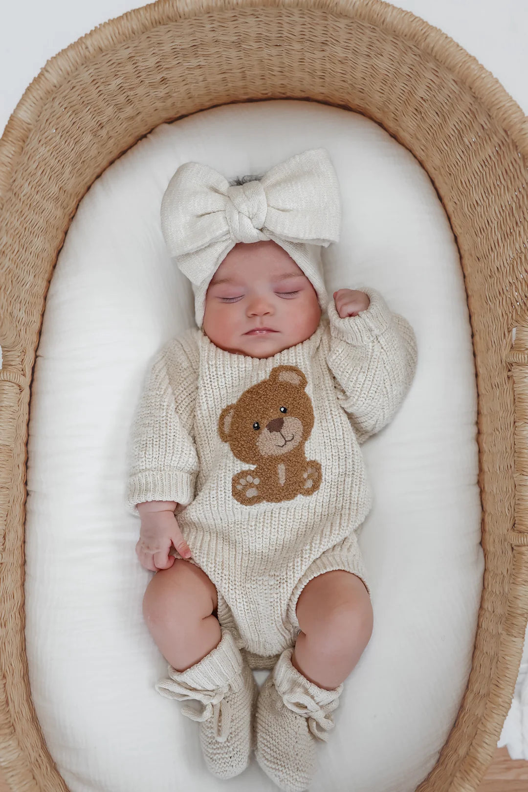 Blossom & Pear Chunky Knit Topknot Headband Honey