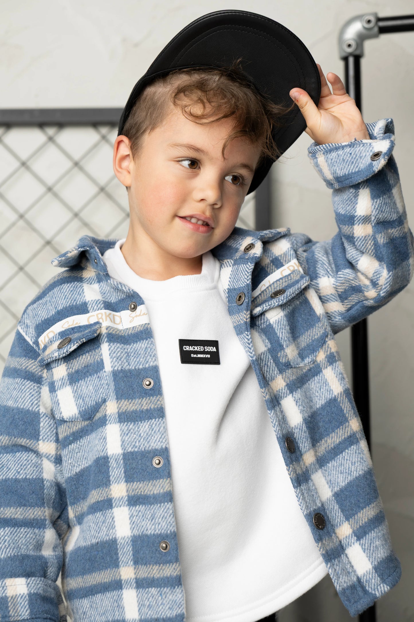 Cracked Soda Finn Shirt Jacket Blue