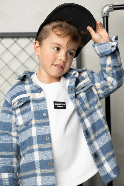 Cracked Soda Finn Shirt Jacket Blue