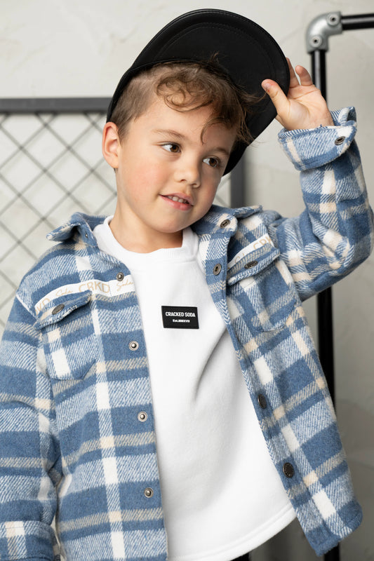 Cracked Soda Finn Shirt Jacket Blue