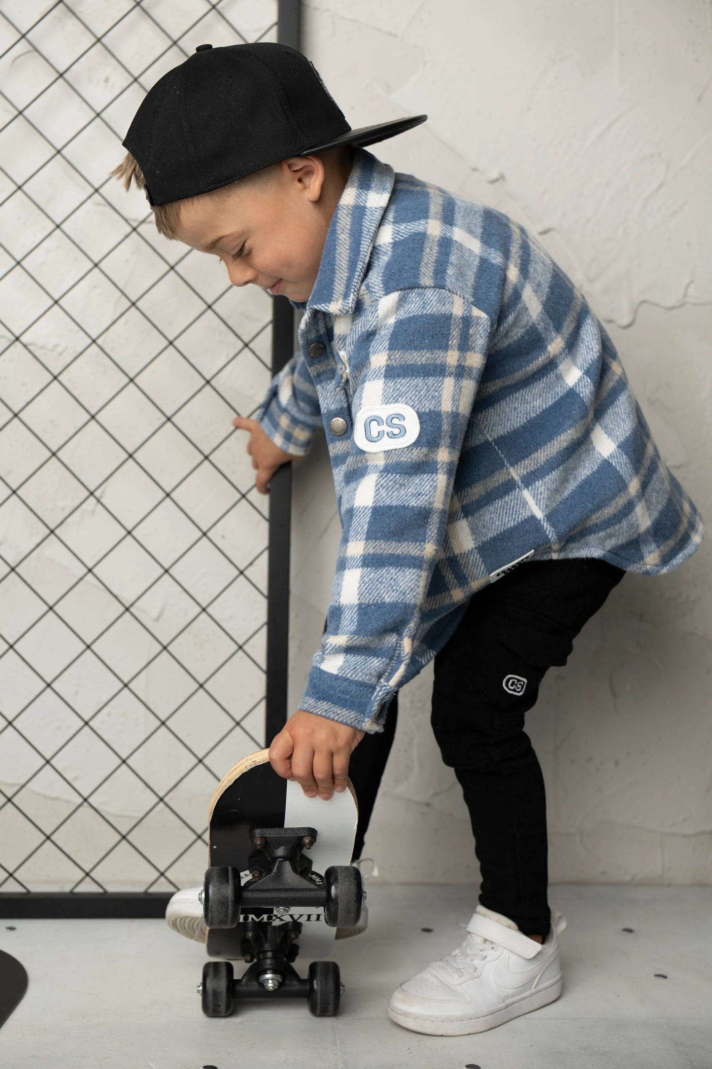 Cracked Soda Finn Shirt Jacket Blue