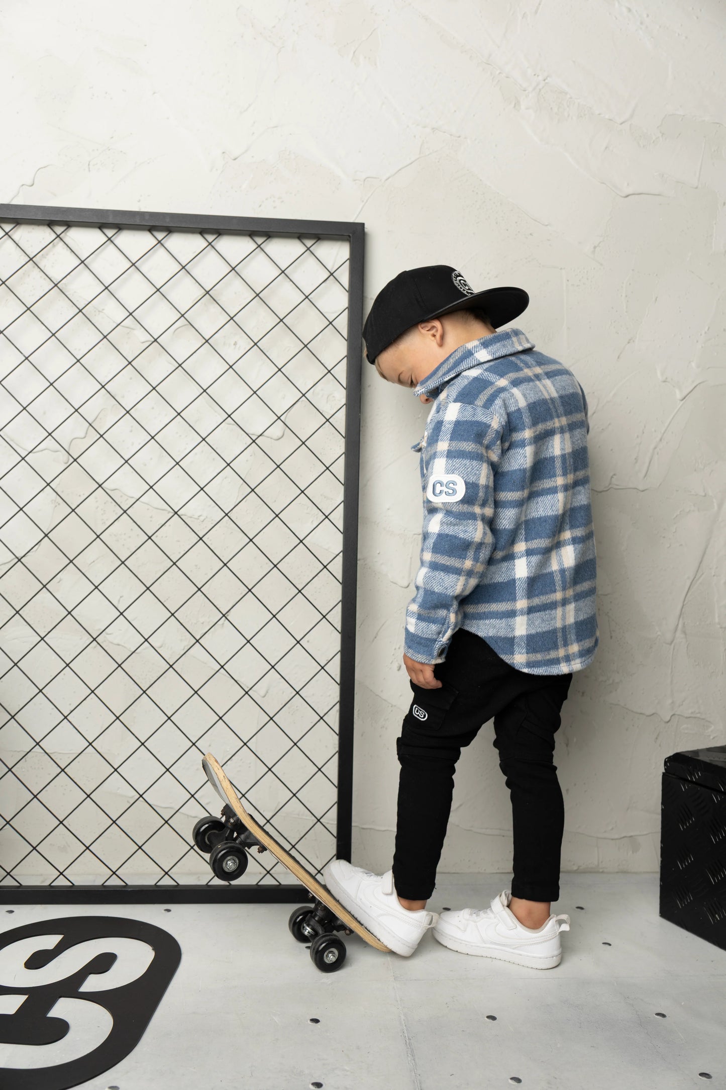 Cracked Soda Finn Shirt Jacket Blue