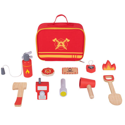 Tooky Toy Co Little Firefighter Playset in Carry Bag