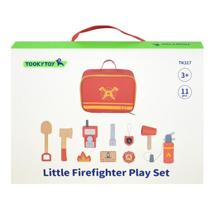 Tooky Toy Co Little Firefighter Playset in Carry Bag