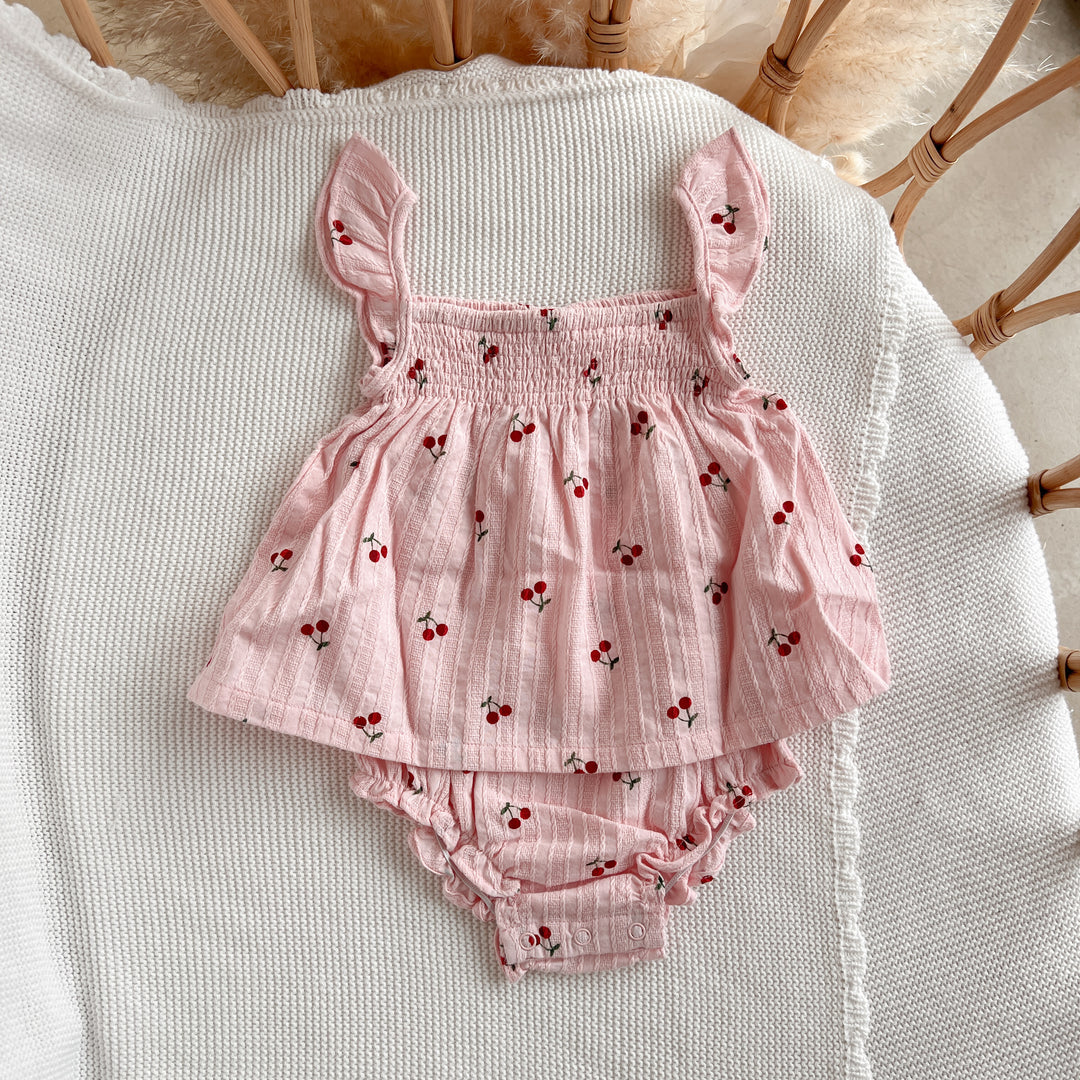 Blossom & Pear Pink Cherry Romper