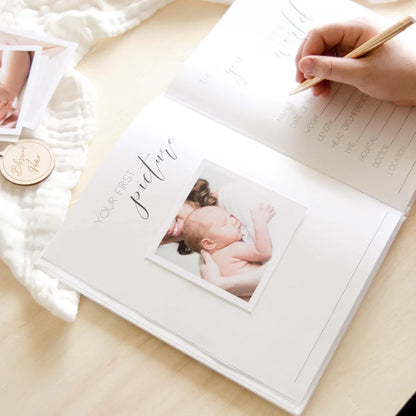 Blossom & Pear Hello Little Love Baby Memory Book White