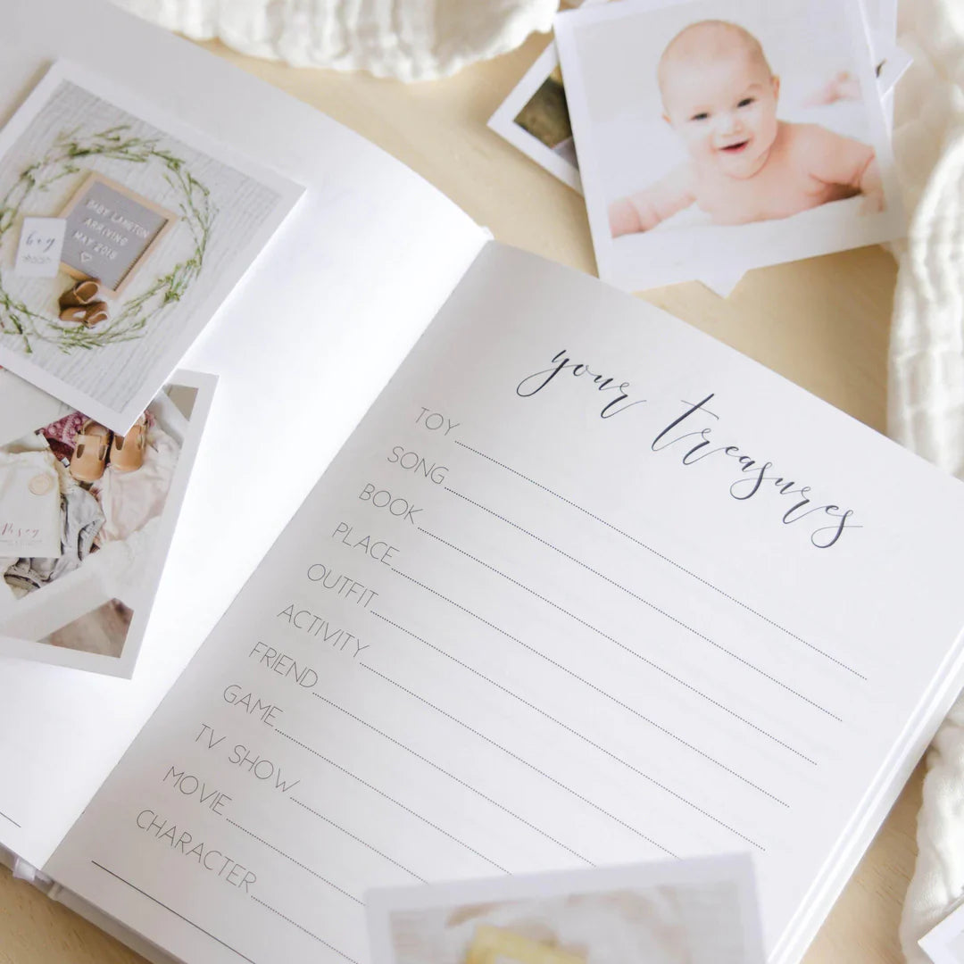 Blossom & Pear Hello Little Love Baby Memory Book White