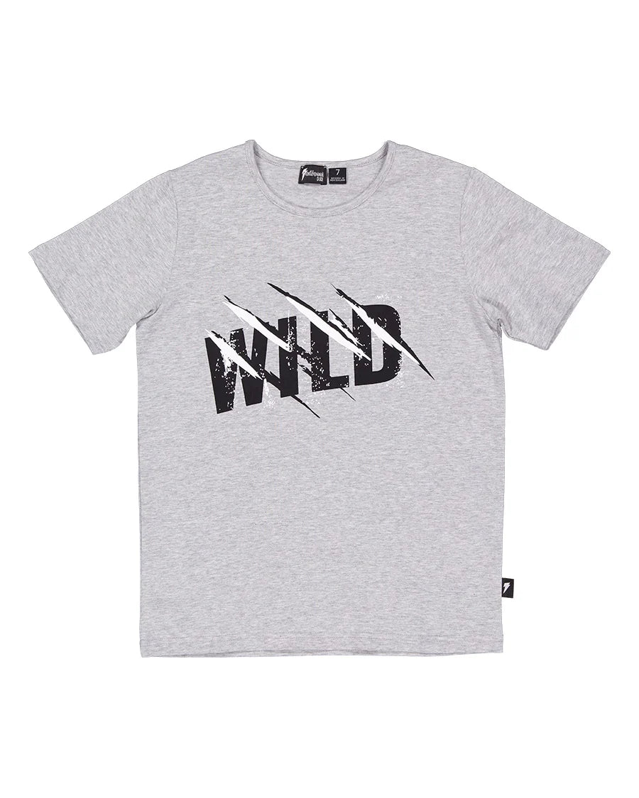 Radicool Kids Wild Tee Grey Marle