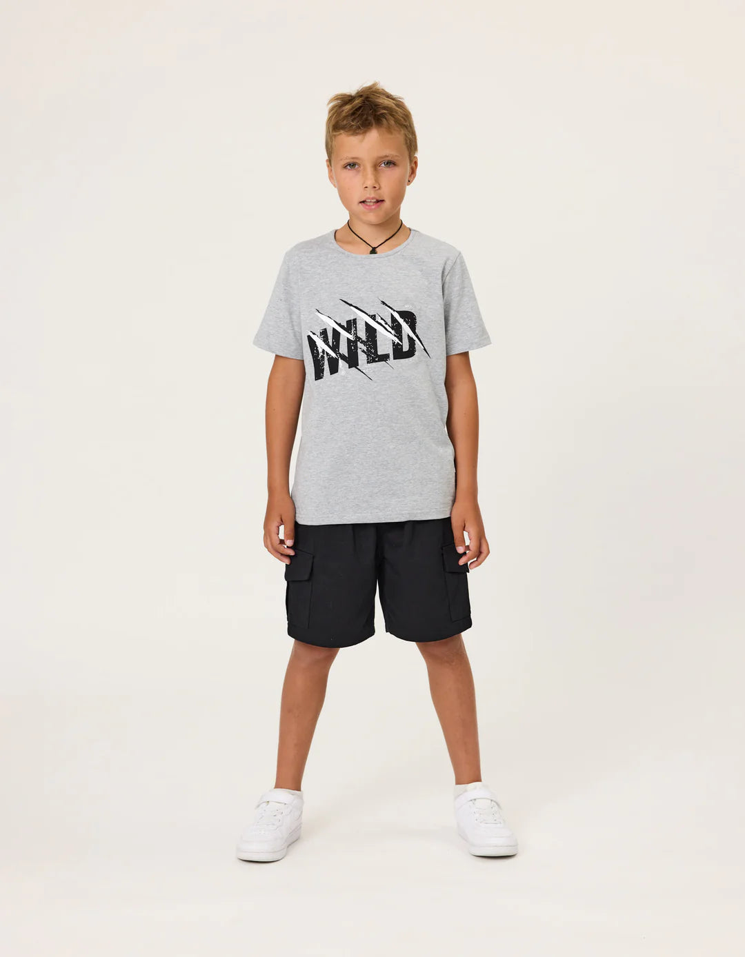Radicool Kids Wild Tee Grey Marle