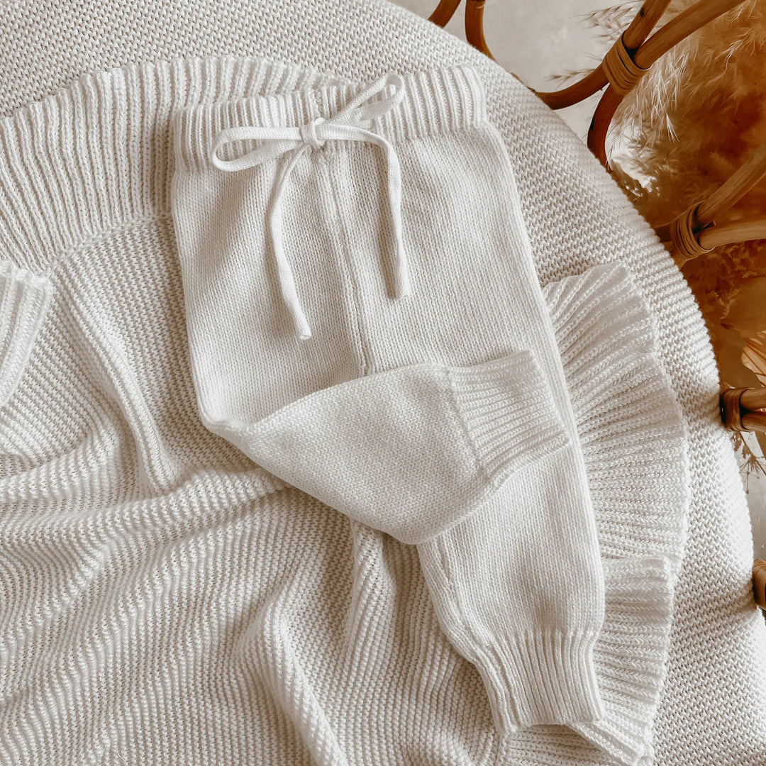 Blossom & Pear Knit Pants Milk