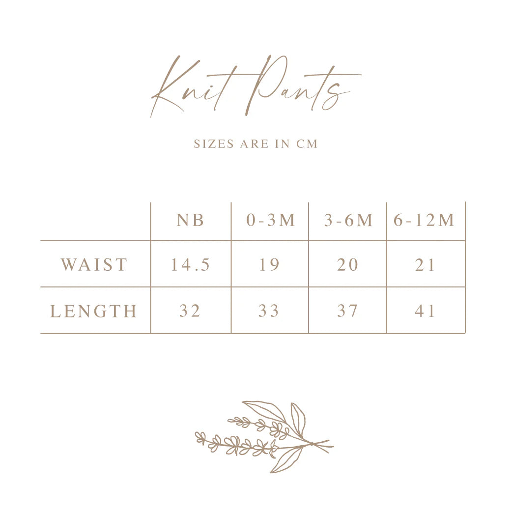 Blossom & Pear Knit Pants Milk