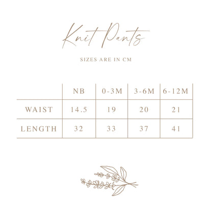Blossom & Pear Knit Pants Milk