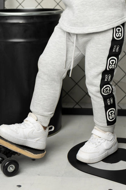 Cracked Soda Oaklen Detail Crew Set Grey Marl
