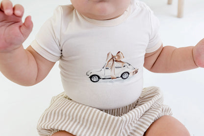 Child of Mine Beetle Bow Xmas Bodysuit