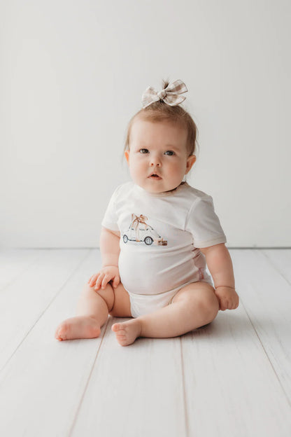 Child of Mine Beetle Bow Xmas Bodysuit