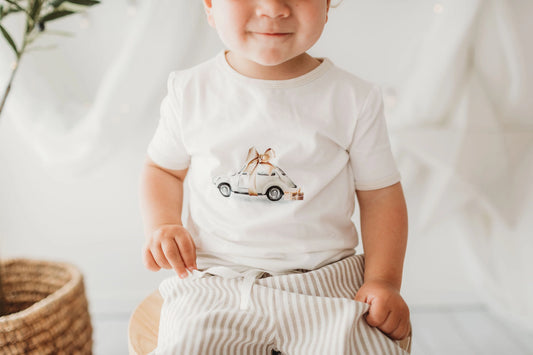 Child of Mine Beetle Bow Xmas Tee