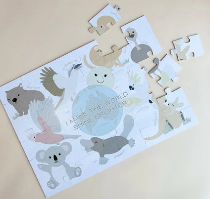 Winnie Parkes Australian Animals Affirmations Puzzle Double Sided