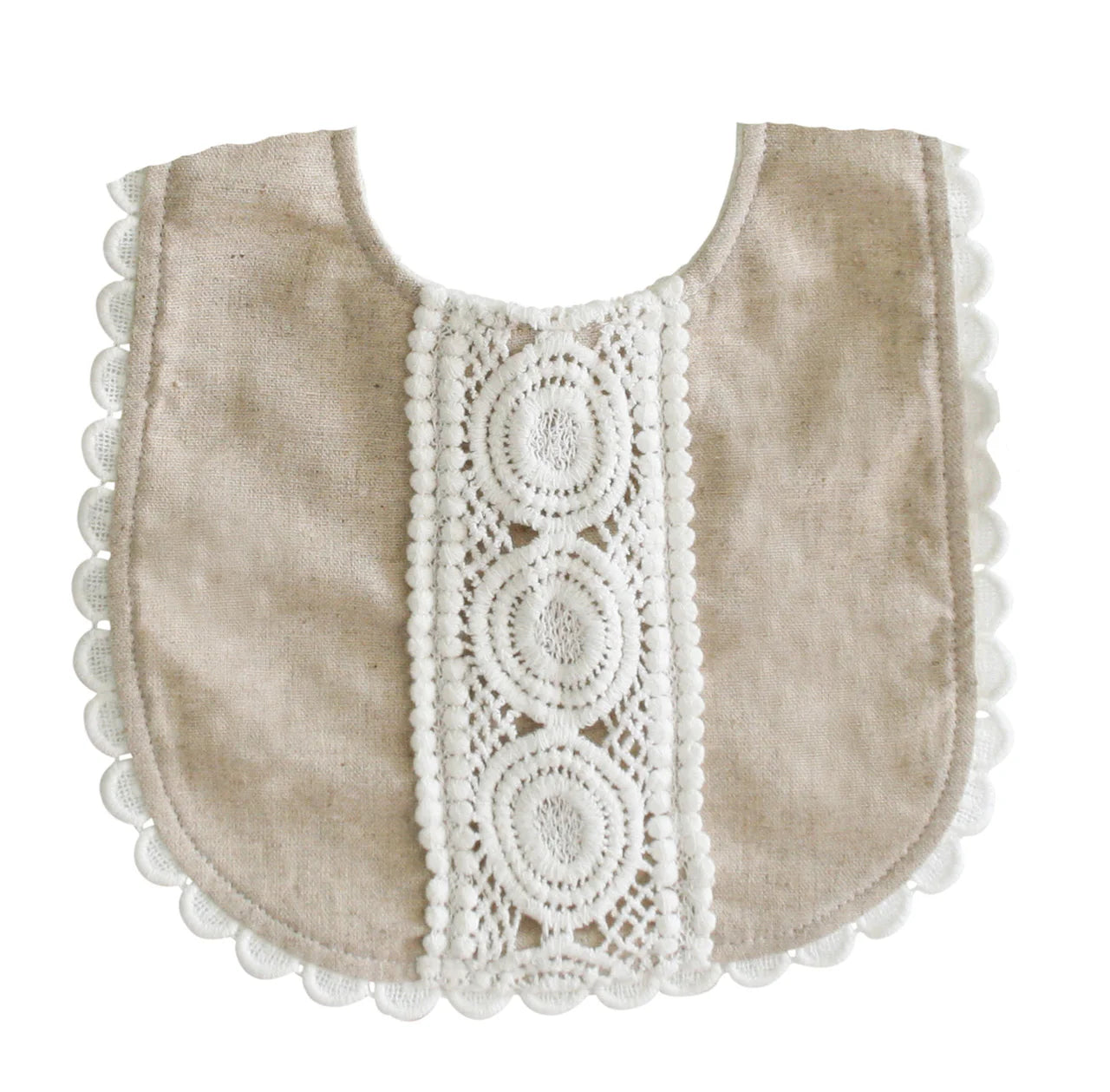 Alimrose Olivia Bib Natural Linen