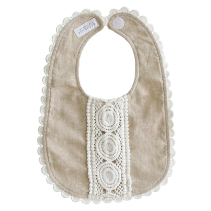 Alimrose Olivia Bib Natural Linen