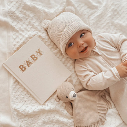 Fox & Follow Mini Baby Book Oatmeal