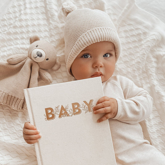 Fox & Follow Mini Baby Book Oatmeal
