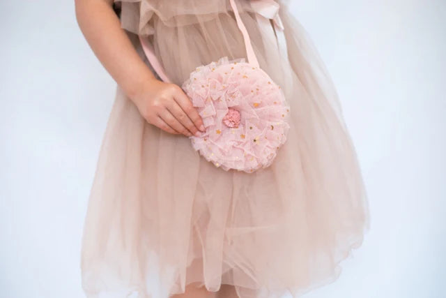 Miss Rose Sister Violet Pixie Dust Sparkly Tulle Bag Pink