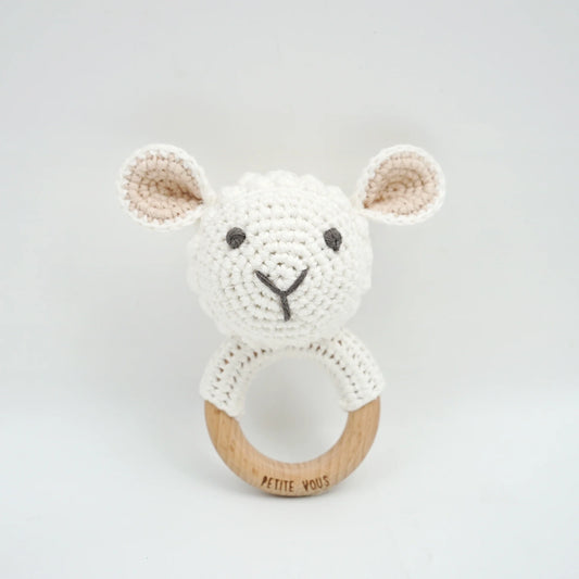 Petite Vous Crochet Hand Rattle Lulu Lamb