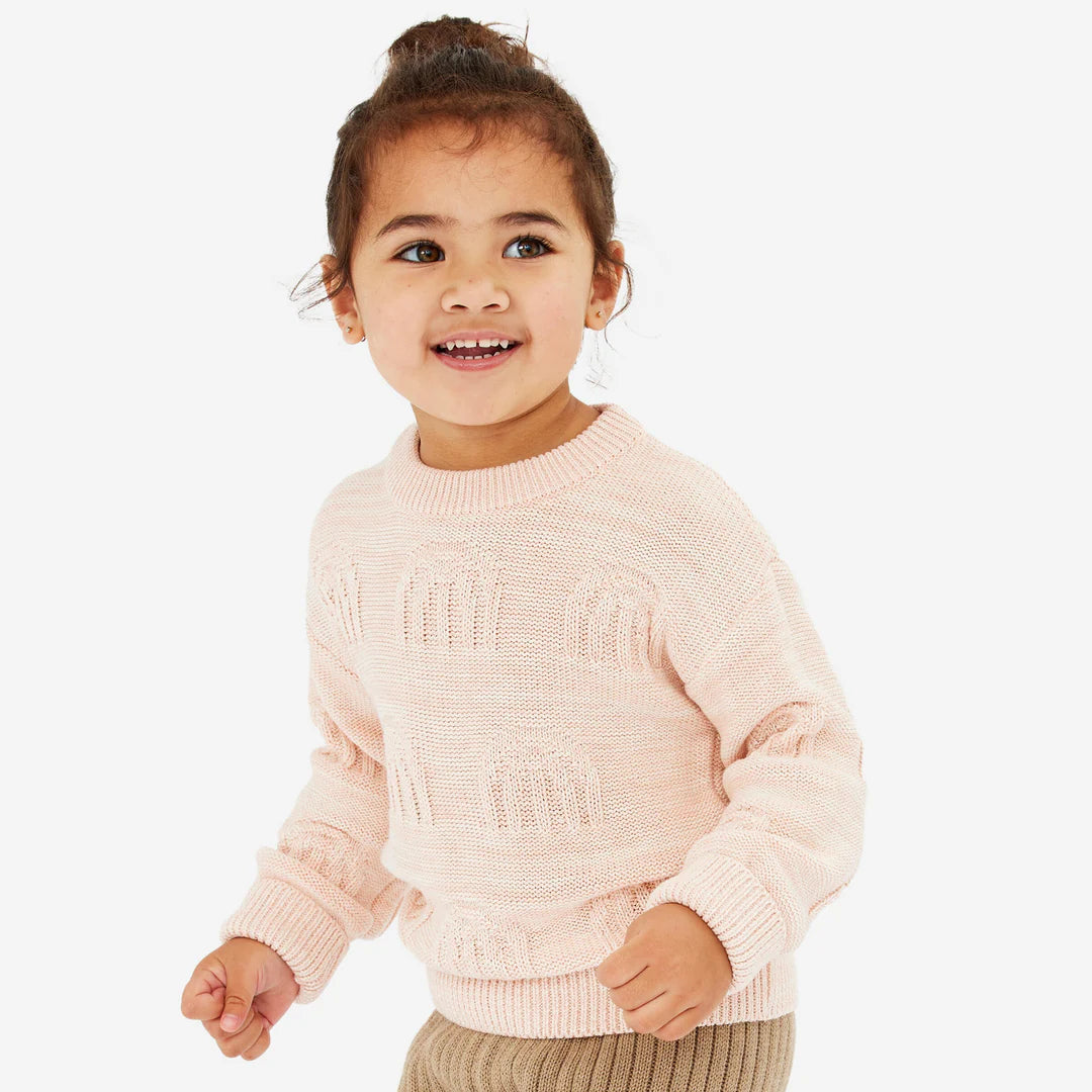 Kynd Baby Rainbow Knit Jumper Pink Pearl
