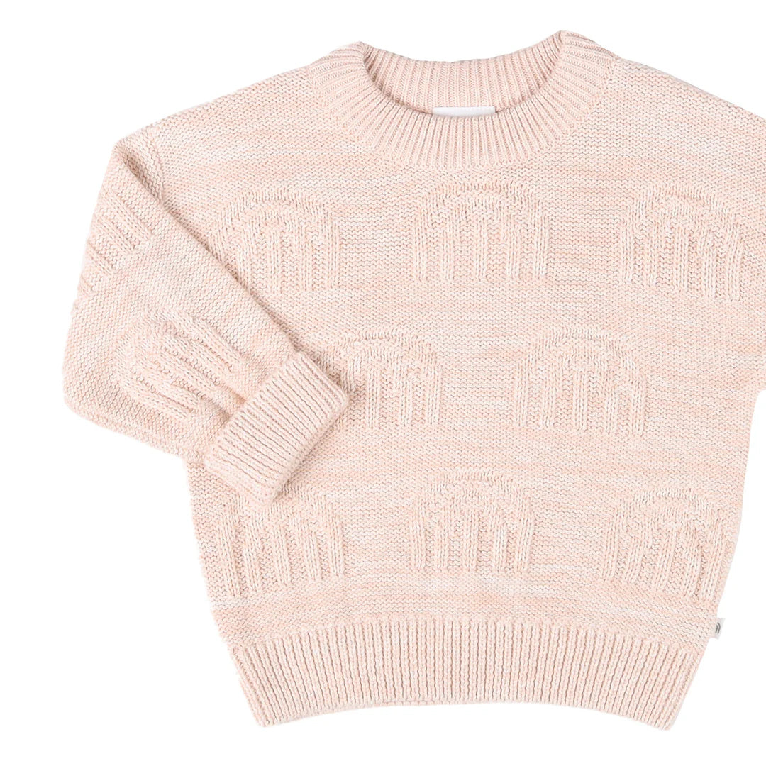 Kynd Baby Rainbow Knit Jumper Pink Pearl