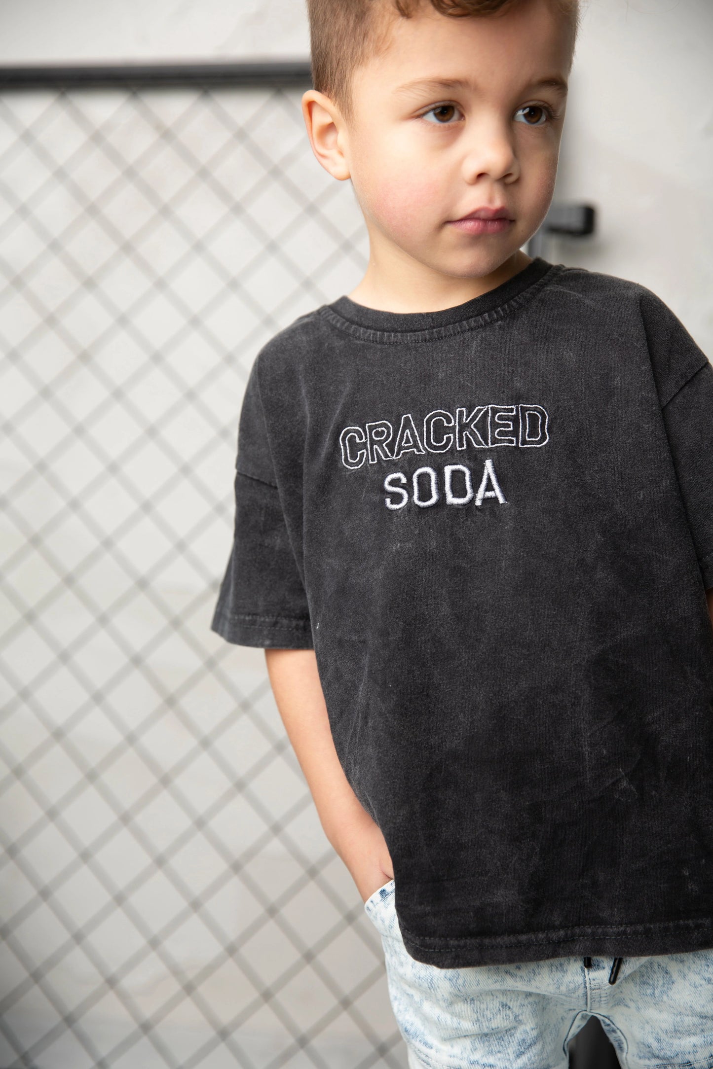 Cracked Soda Mateo Tee Washed Ash