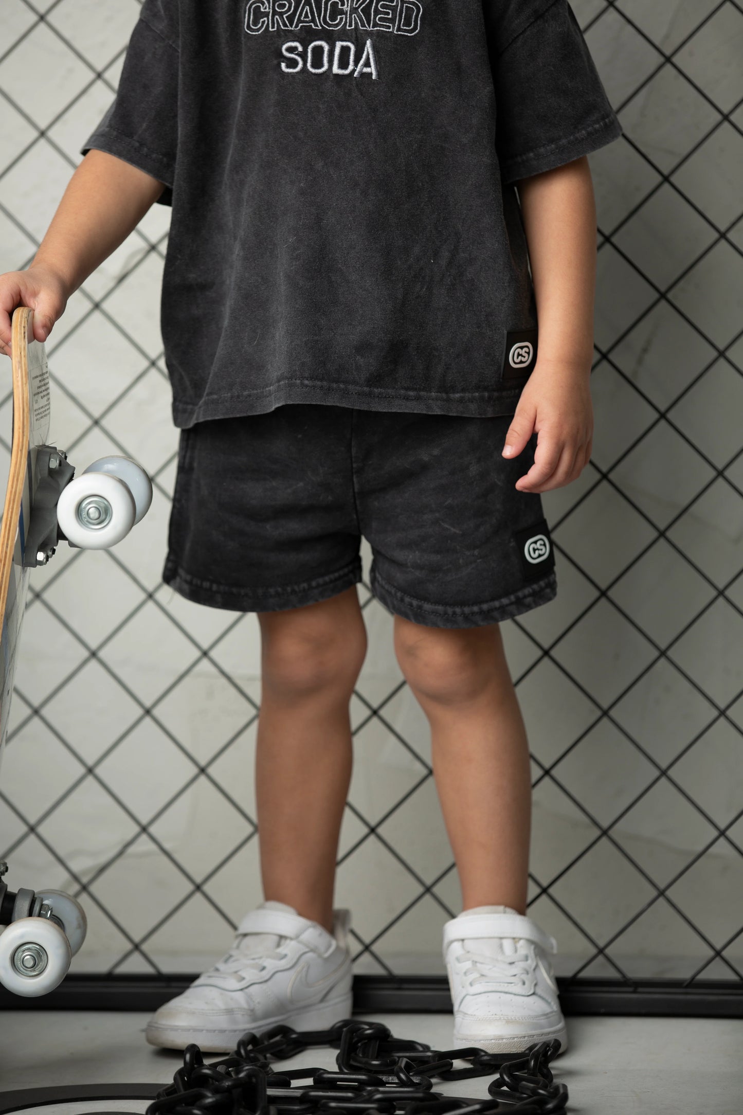 Cracked Soda Mateo Shorts Washed Ash