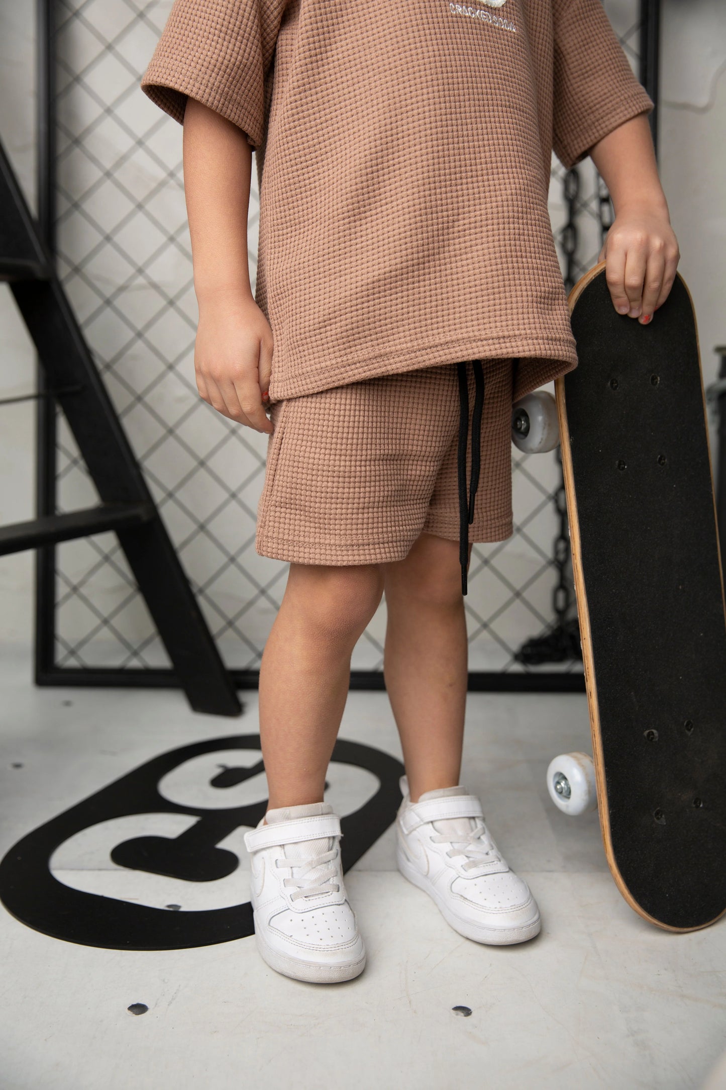 Cracked Soda Dash Waffle Shorts Mocha