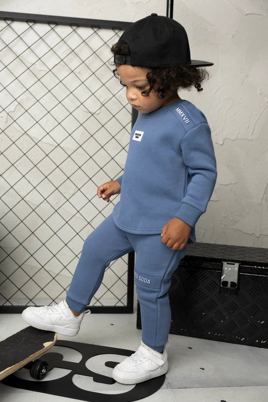 Cracked Soda Finn 2 Piece Crew Set Dusk