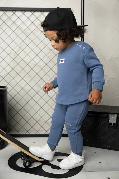 Cracked Soda Finn 2 Piece Crew Set Dusk