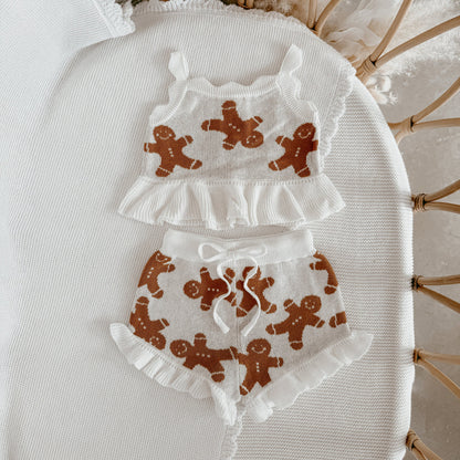 Blossom & Pear Gingerbread Knit Tie Set