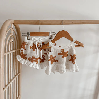 Blossom & Pear Gingerbread Knit Tie Set